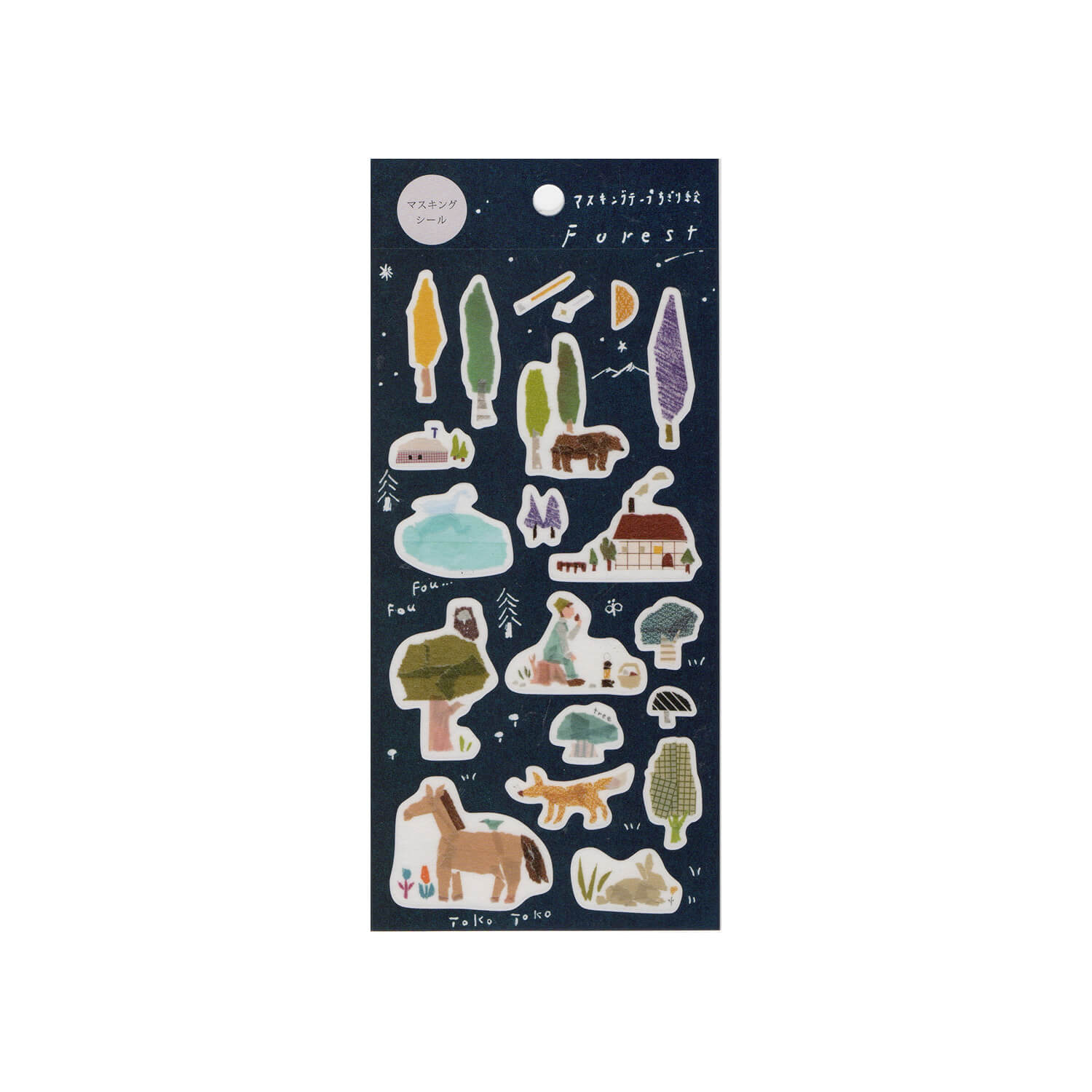 Saien × Miki Tamura Masking Sticker Sheet – Forest