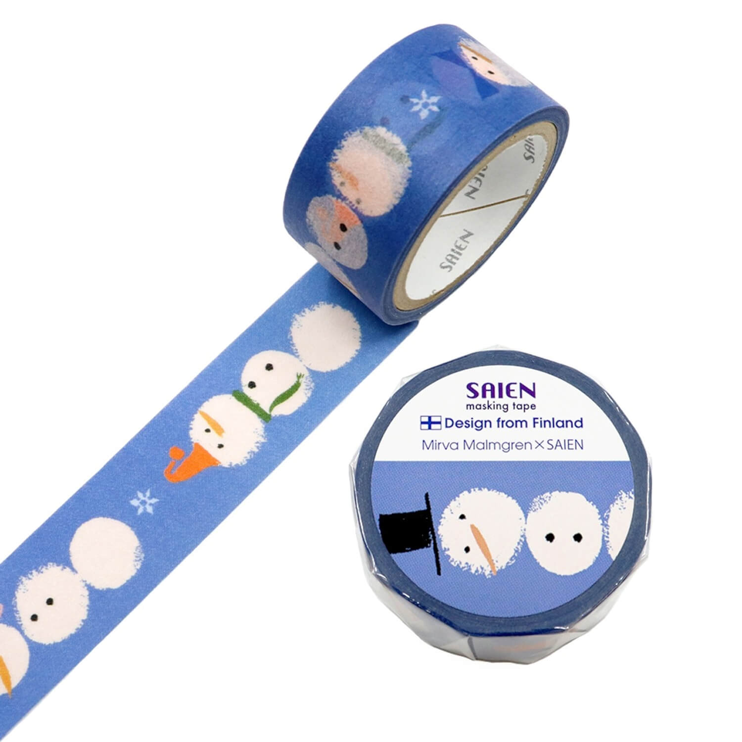Saien × Mirva Malmgren Masking Tape - Snowman