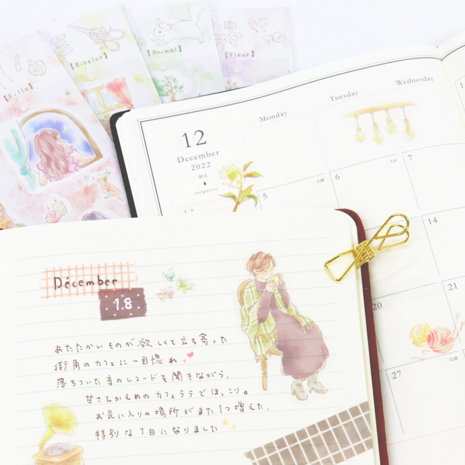 Saien x Mon Favori Masking Sticker Sheet - Fleur