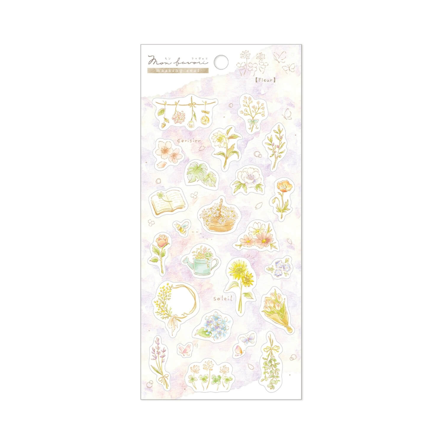 Saien x Mon Favori Masking Sticker Sheet - Fleur