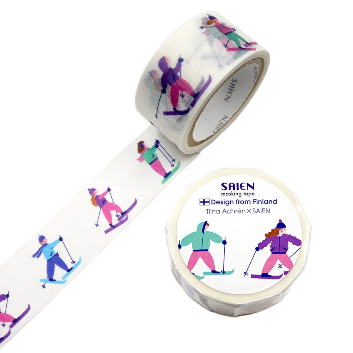 Saien × Tiina Achren Masking Tape - Skiing