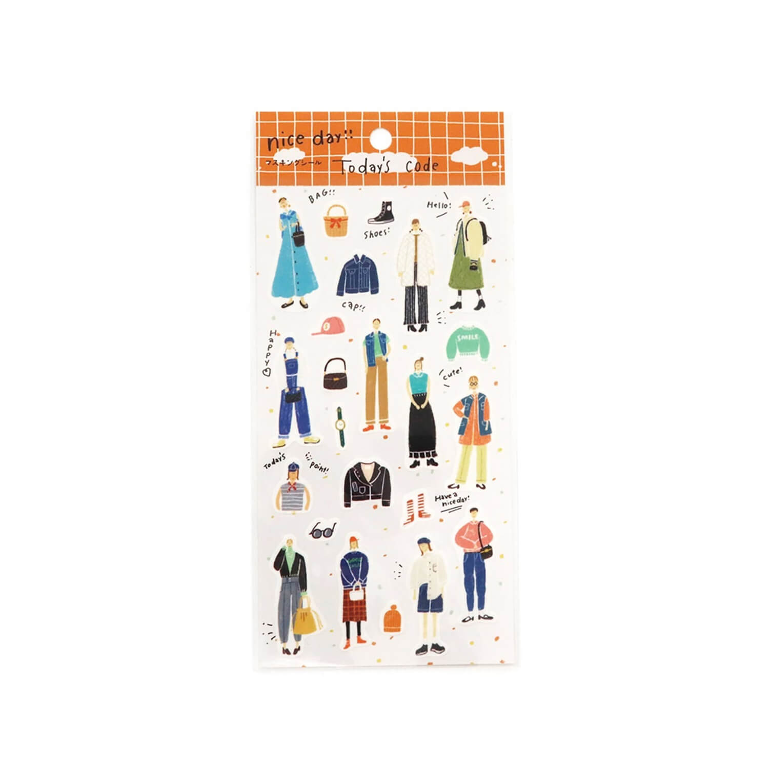 Saien x Tomatomayu Masking Sticker Sheet - Today’s Code