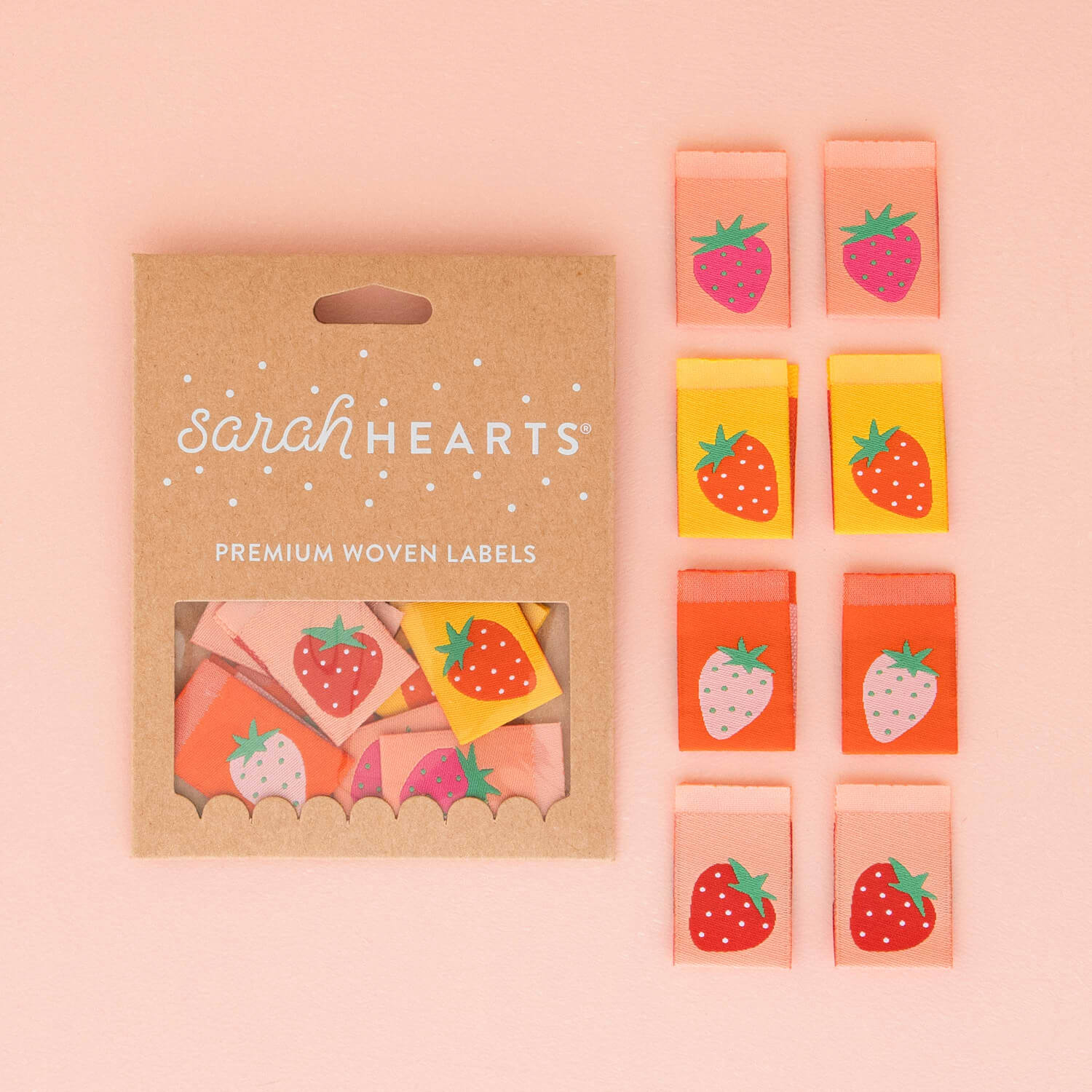 Sarah Hearts Label Multipack - Strawberry