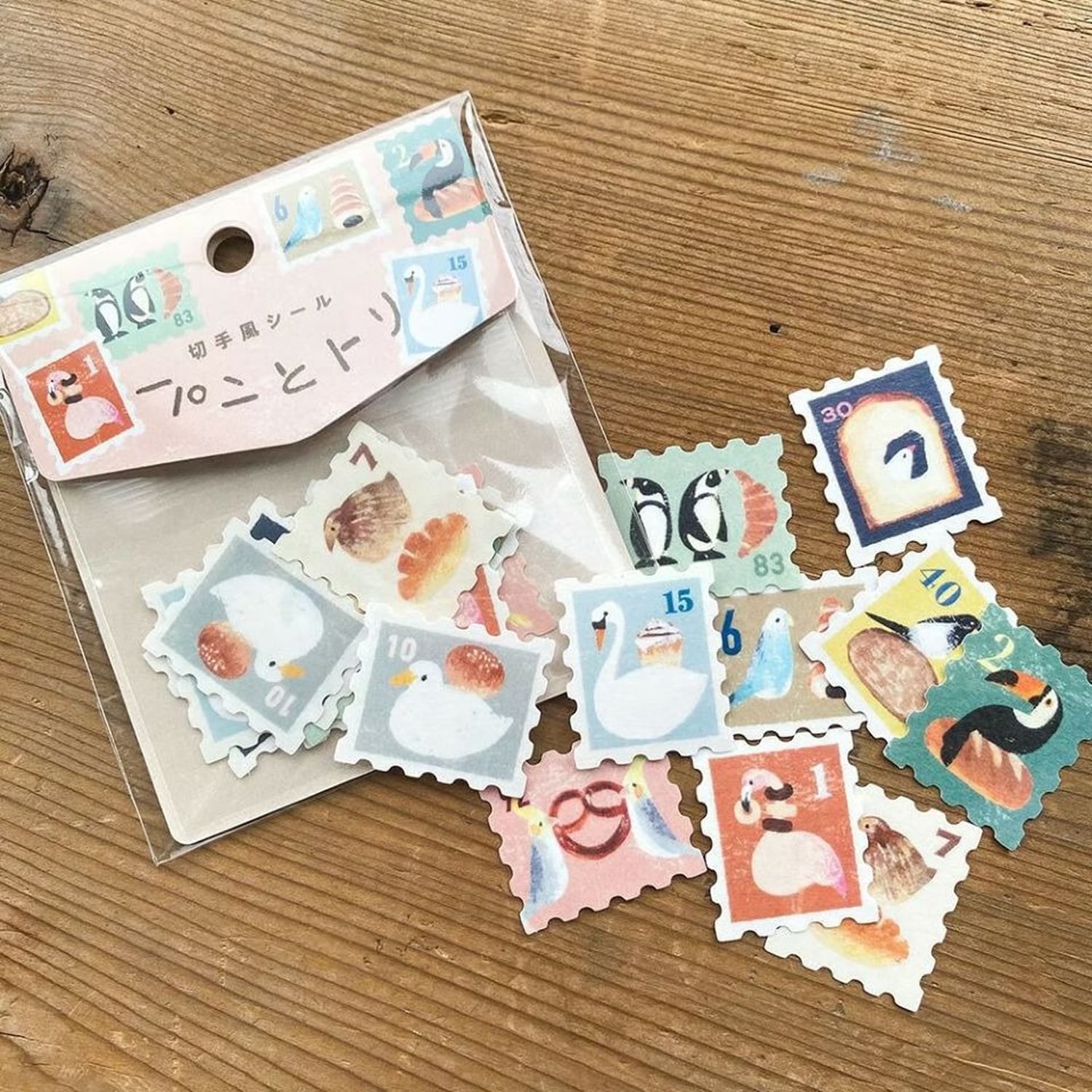 Sato Yuki Flake Stickers - Bread and Birds