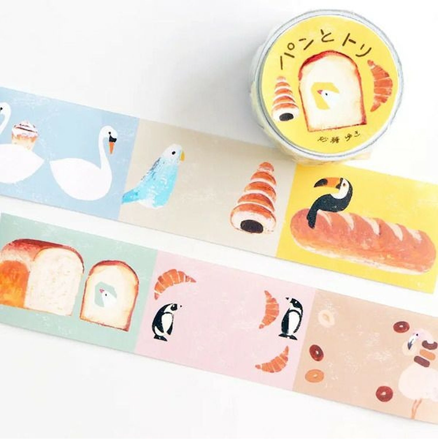 Sato Yuki Sticky Notes Roll - Bread and Birds