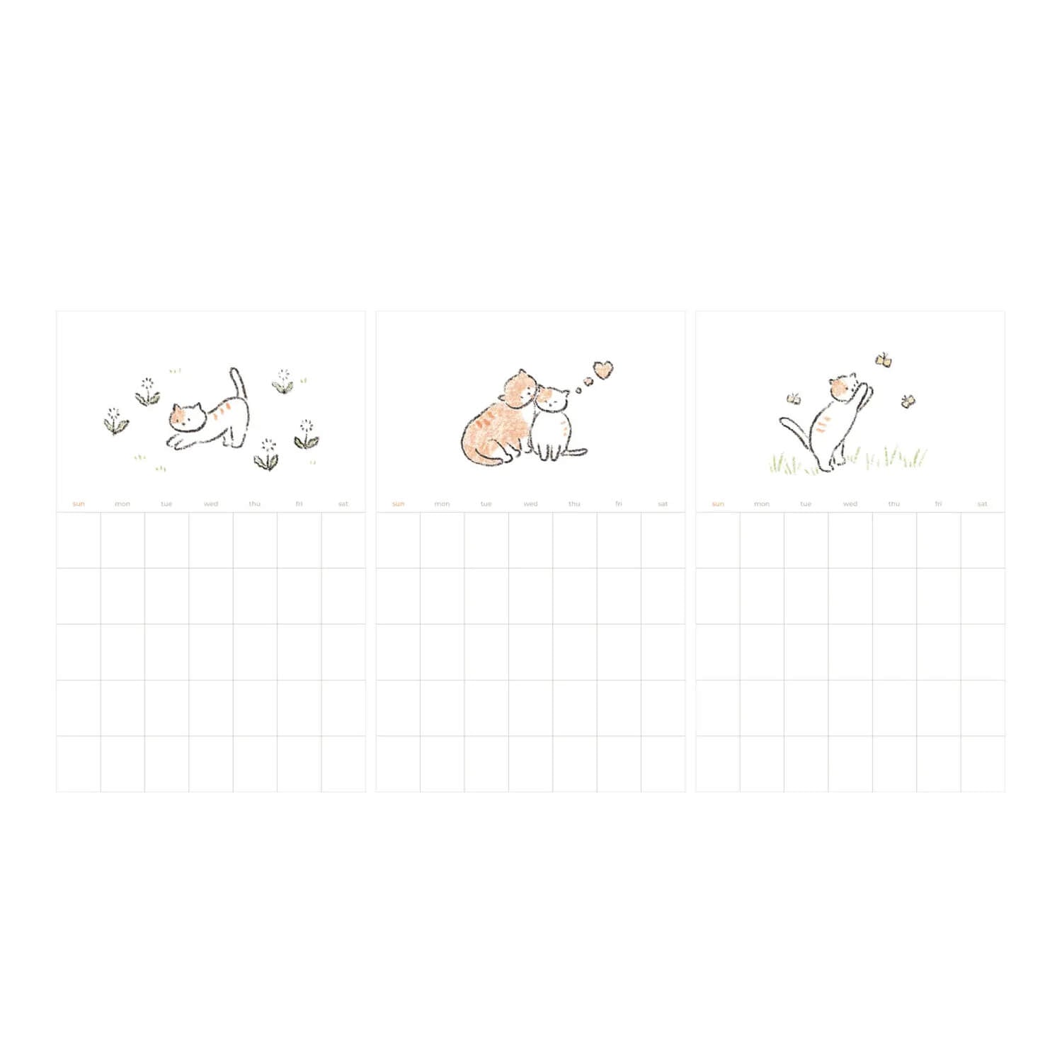 Suatelier Monthly Plan Calendar Sticker – 12 Sheets
