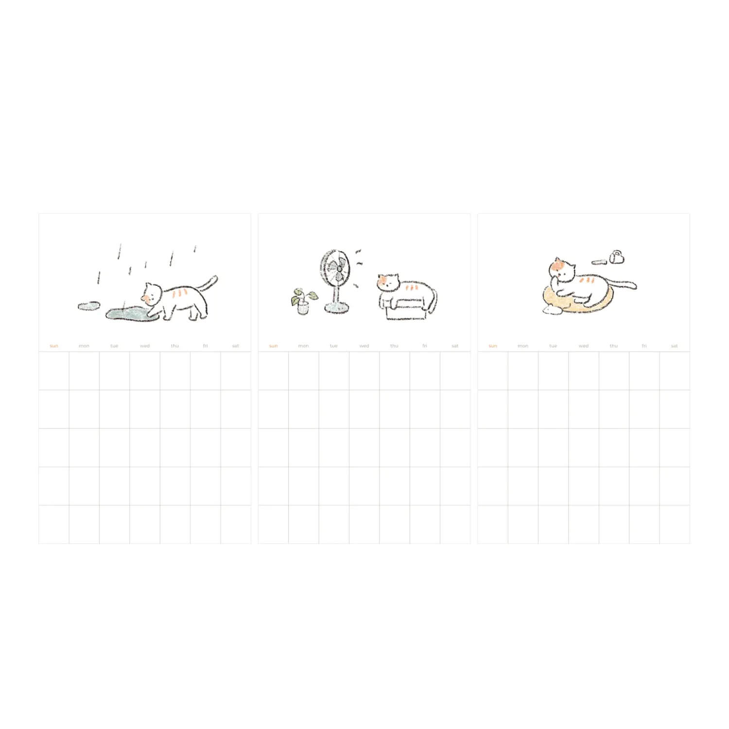 Suatelier Monthly Plan Calendar Sticker – 12 Sheets