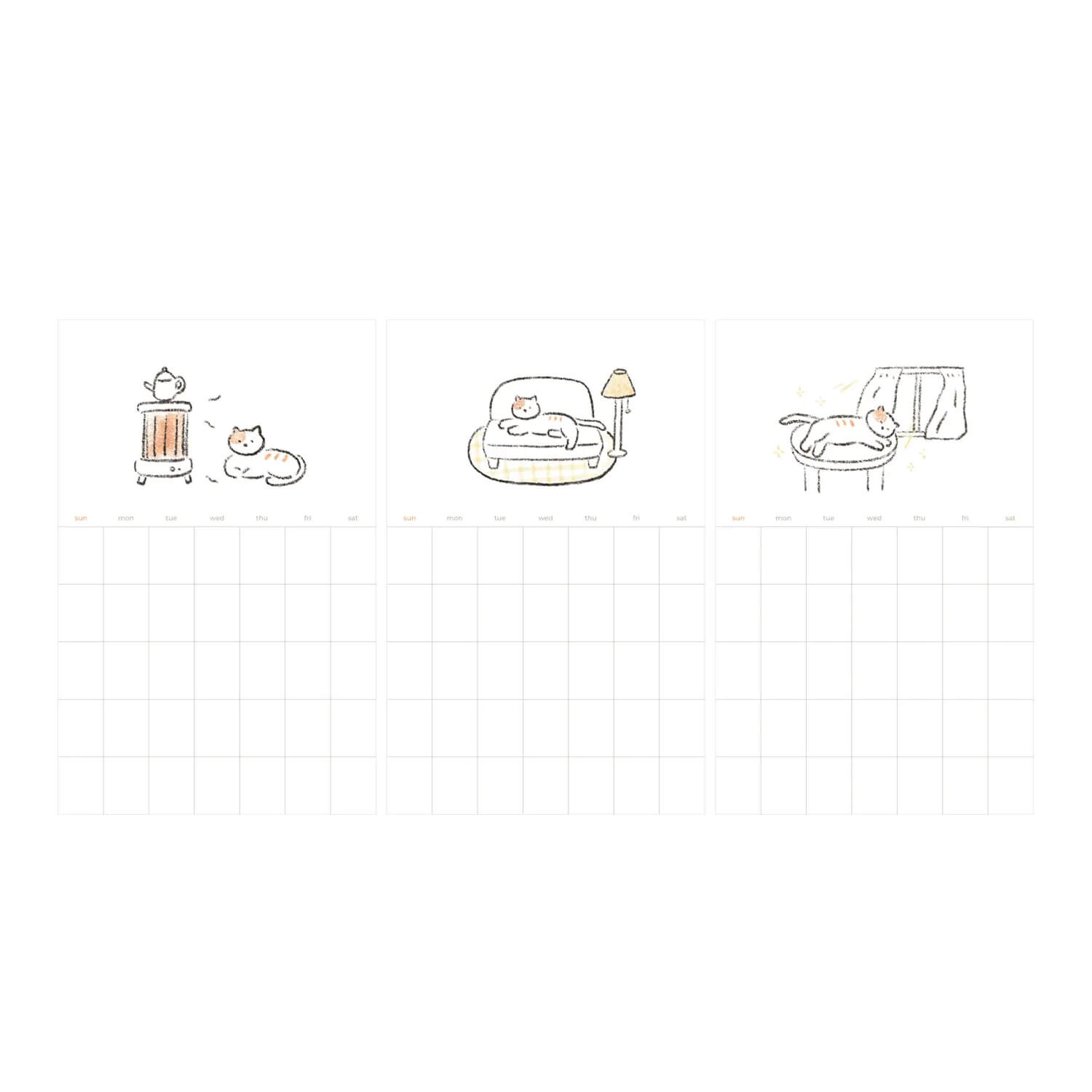 Suatelier Monthly Plan Calendar Sticker – 12 Sheets