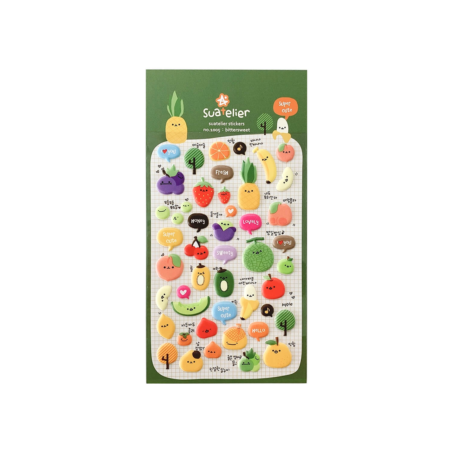 Suatelier Puffy 3D Sticker Sheet – Bittersweet