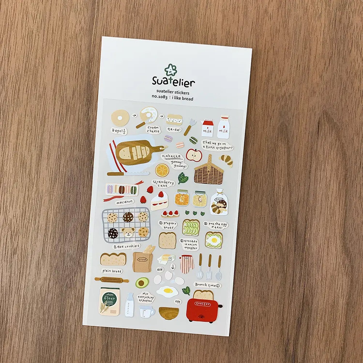 Suatelier Sticker Sheet – I Like Bread