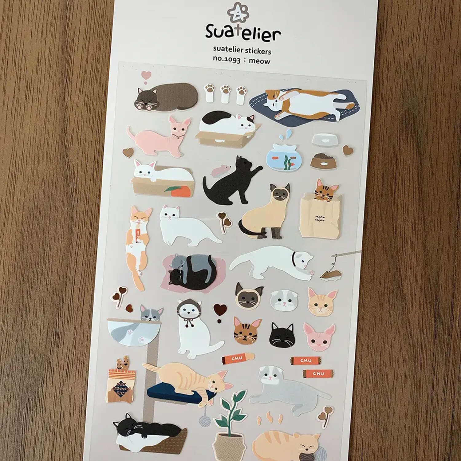Suatelier Sticker Sheet – Meow