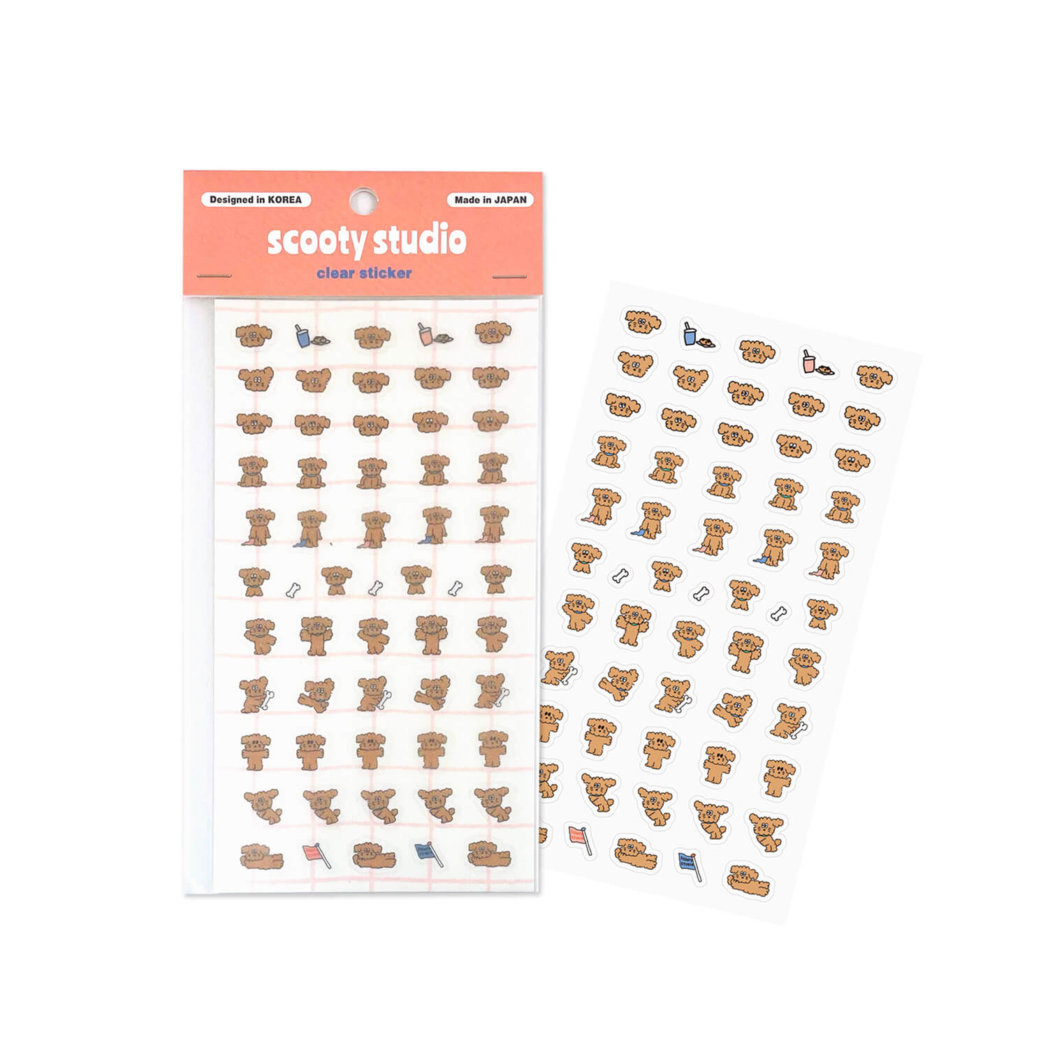 Scooty Studio Clear Sticker – Charlie (Small)
