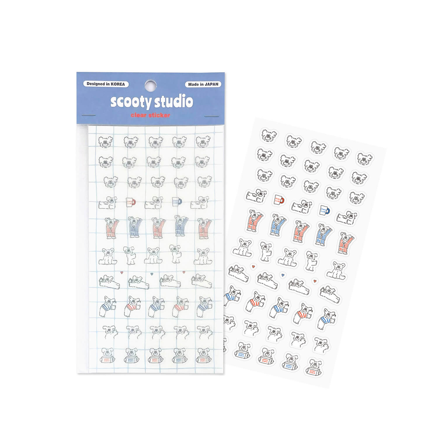 Scooty Studio Clear Sticker – Michael (Small)