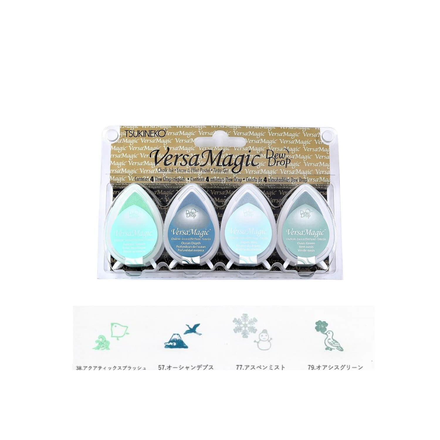 Tsukineko VersaMagic Dew Drop Ink Pad - 4 Colors Set