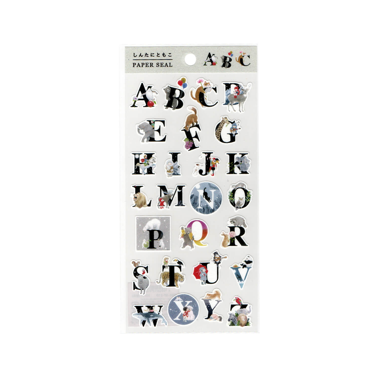 Shintani Tomoko Paper Sticker Sheet – Alphabet