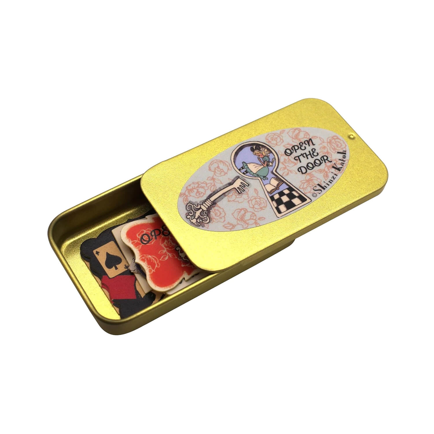 Shinzi Katoh Flake Sticker Tin – Open the Door