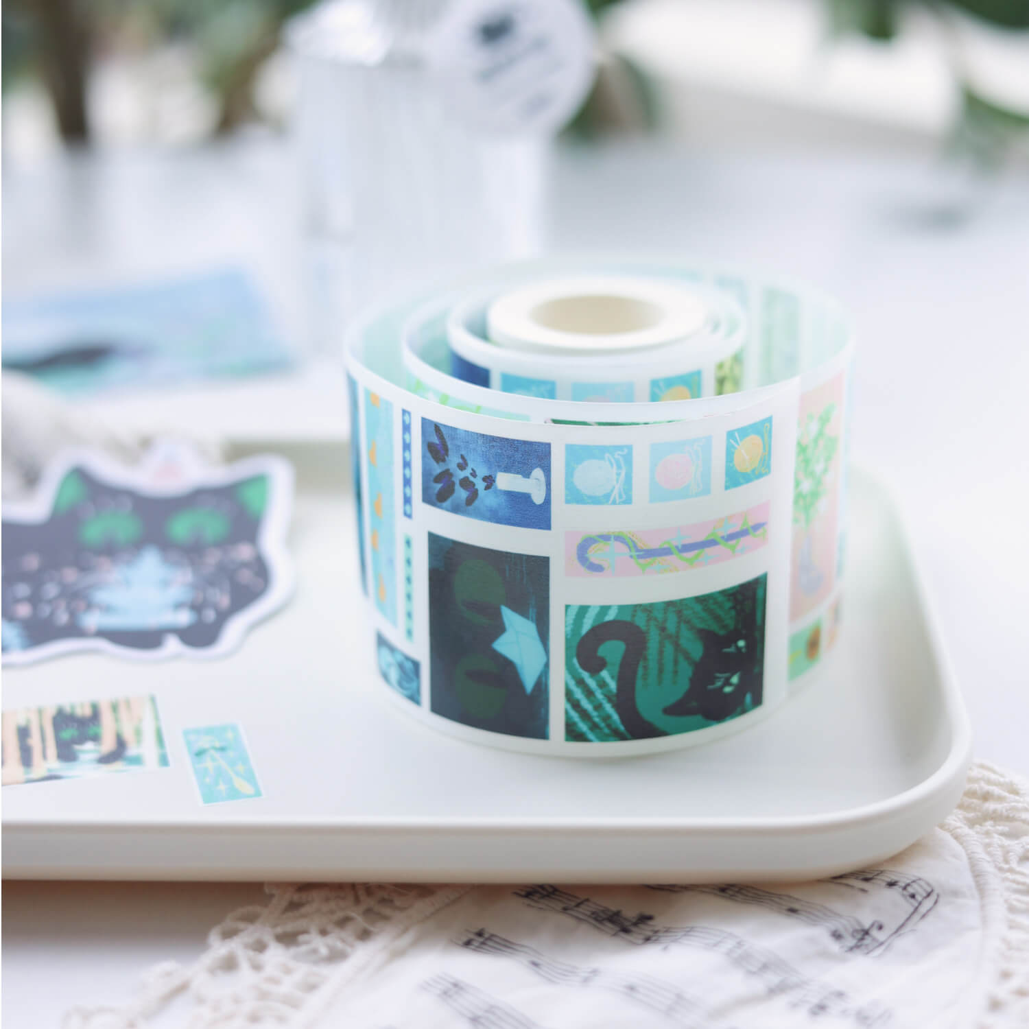 Spare Tide Kiss-Cut Washi Tape – Early Spring Chill