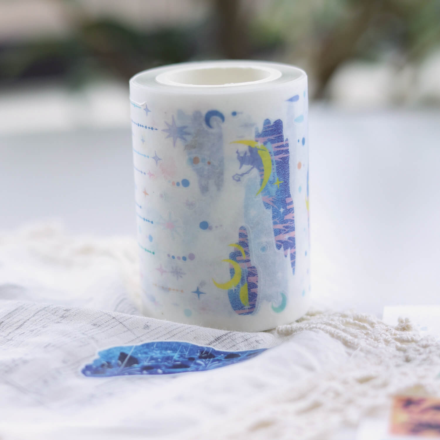 Spare Tide Kiss-Cut Washi Tape – Whispers of Rain and Stars