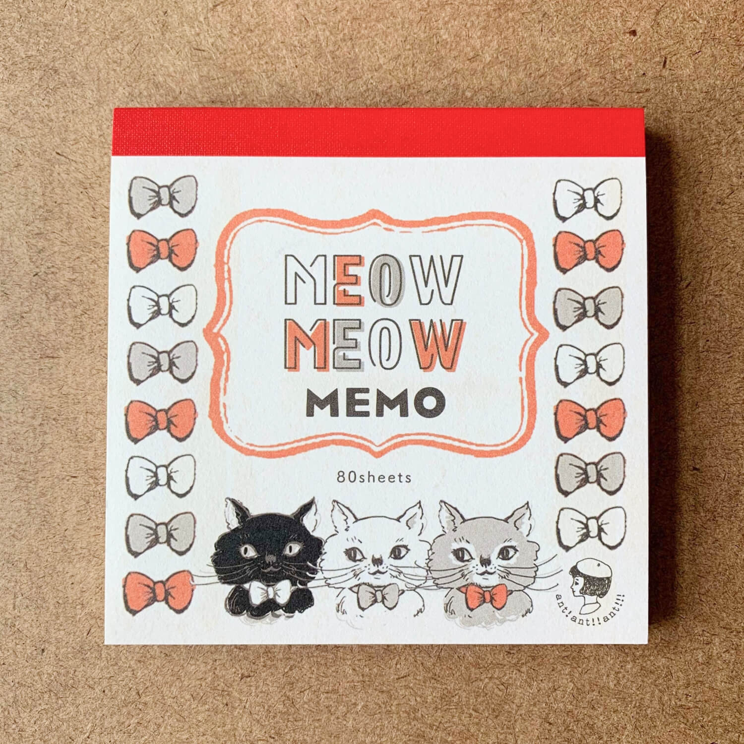 Square Memo Pad – Meow Meow Monochrome
