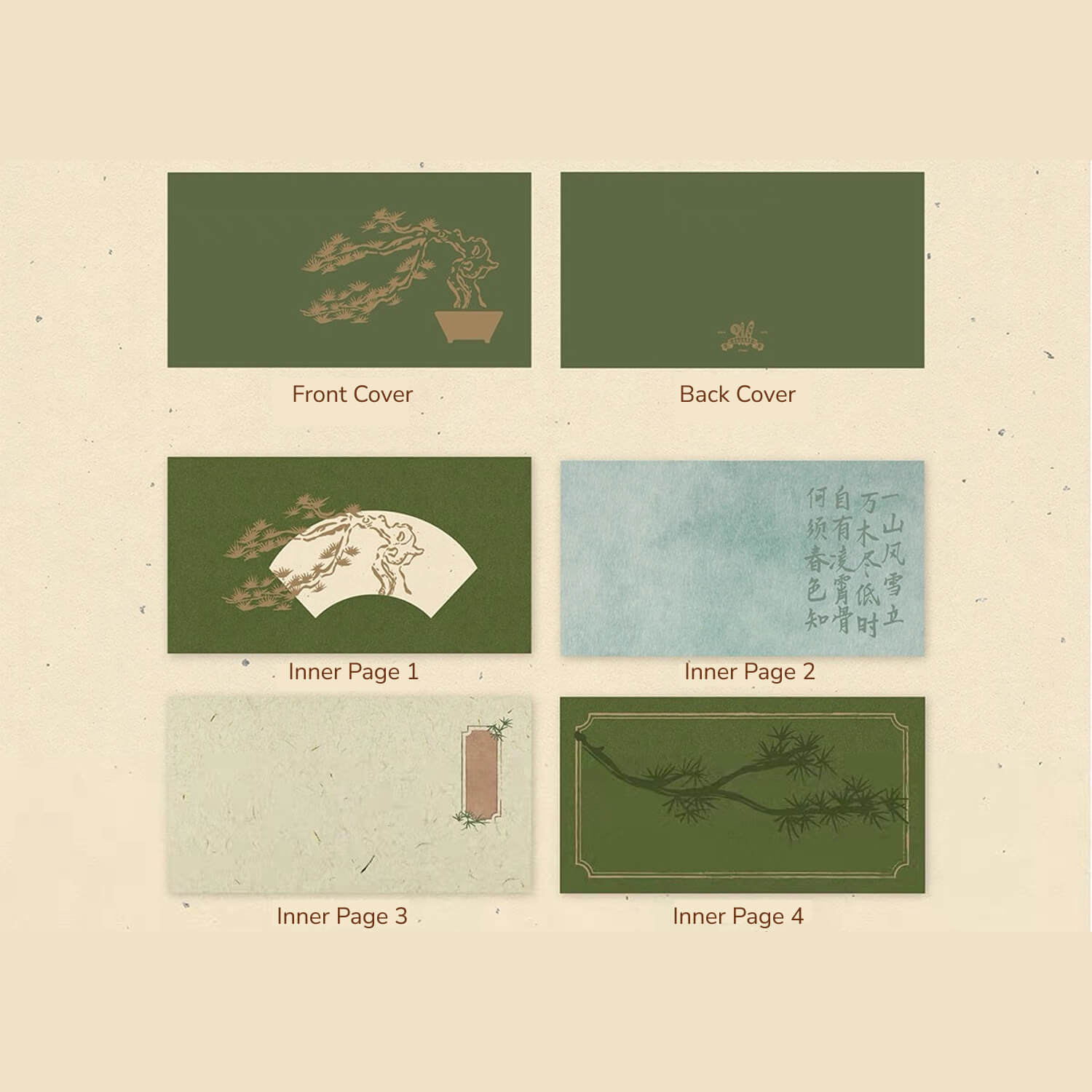 Square Studio Beijing Collection Memo Pad - Pine
