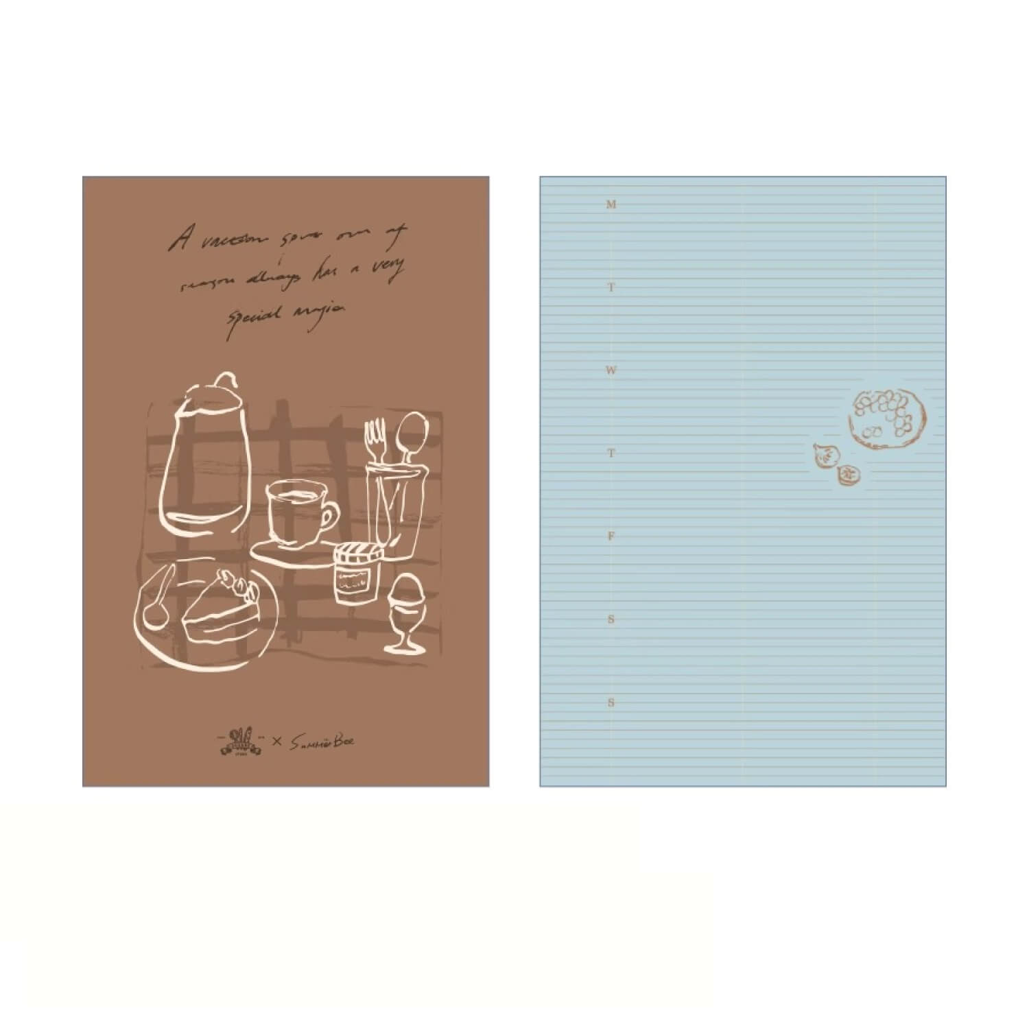 Square Studio Leisure Days Memo Pad - Canelé Weekly Planner