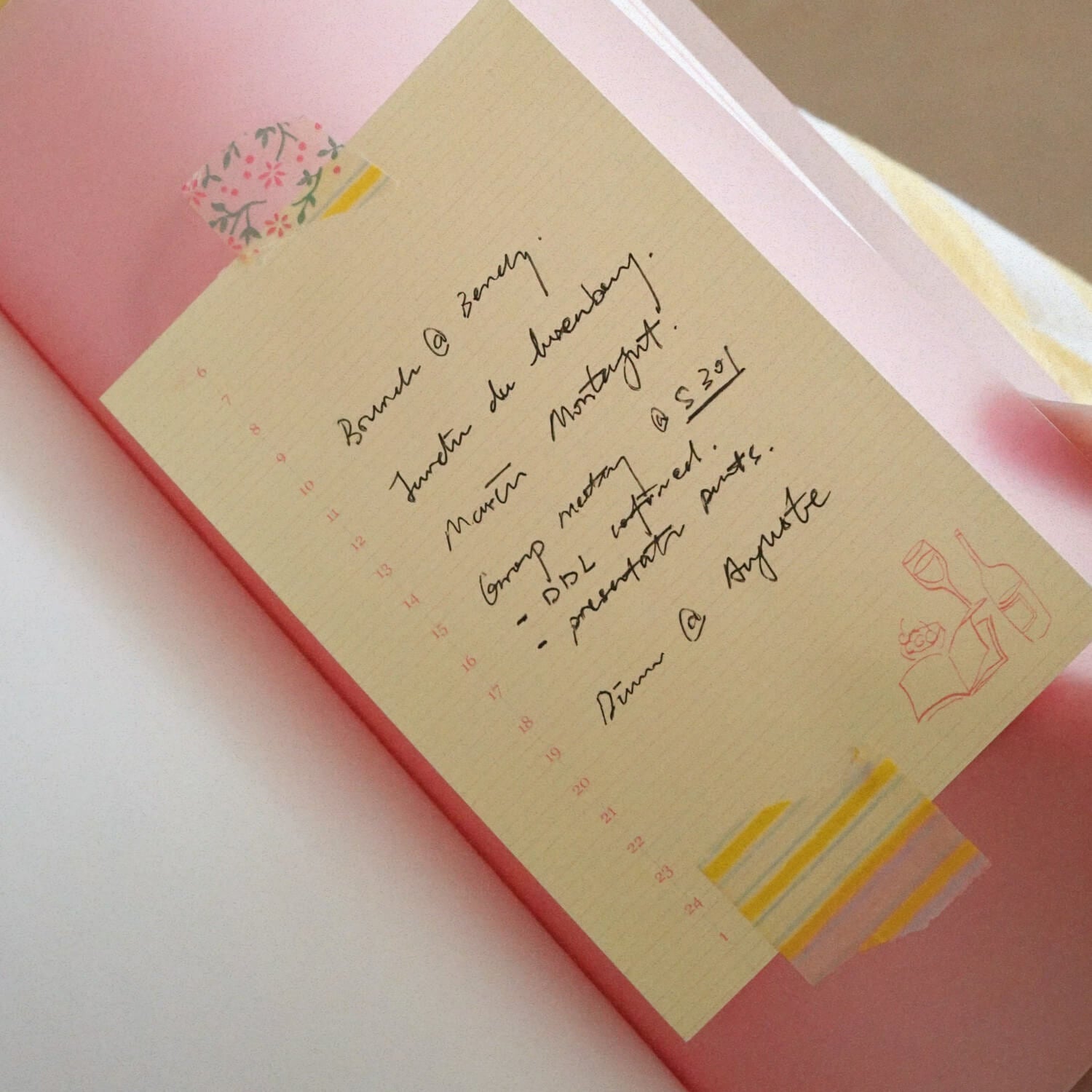 Square Studio Leisure Days Memo Pad - Rosy Lemon Timeline