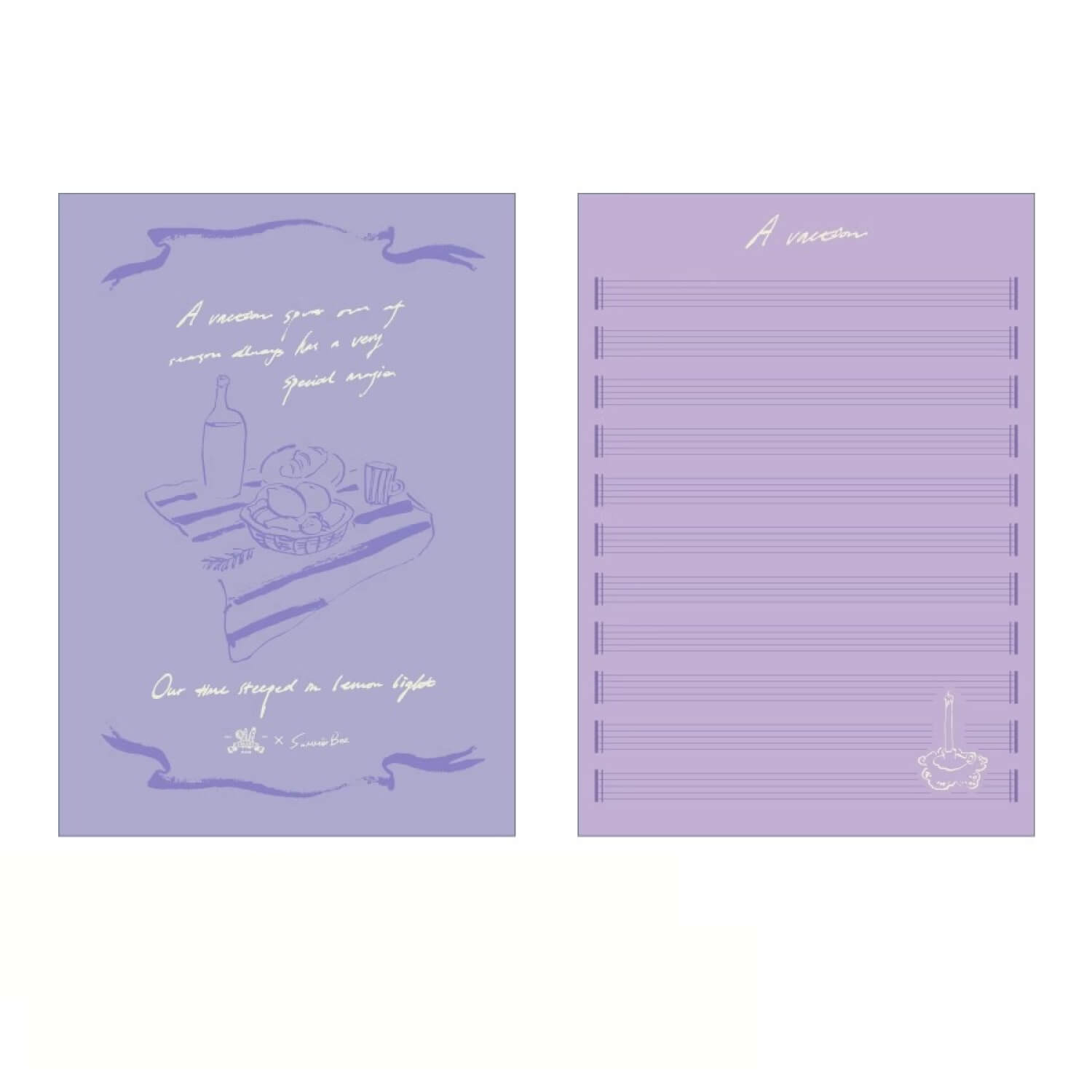 Square Studio Leisure Days Memo Pad - Violet Sheet Music