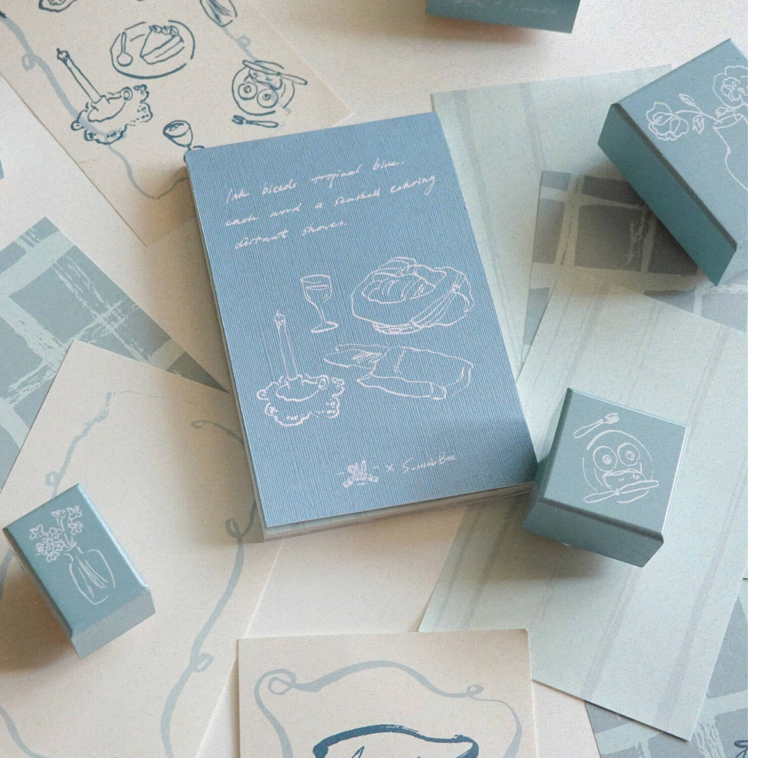 Square Studio Leisure Days Wood Stamp Set (15 Pieces)