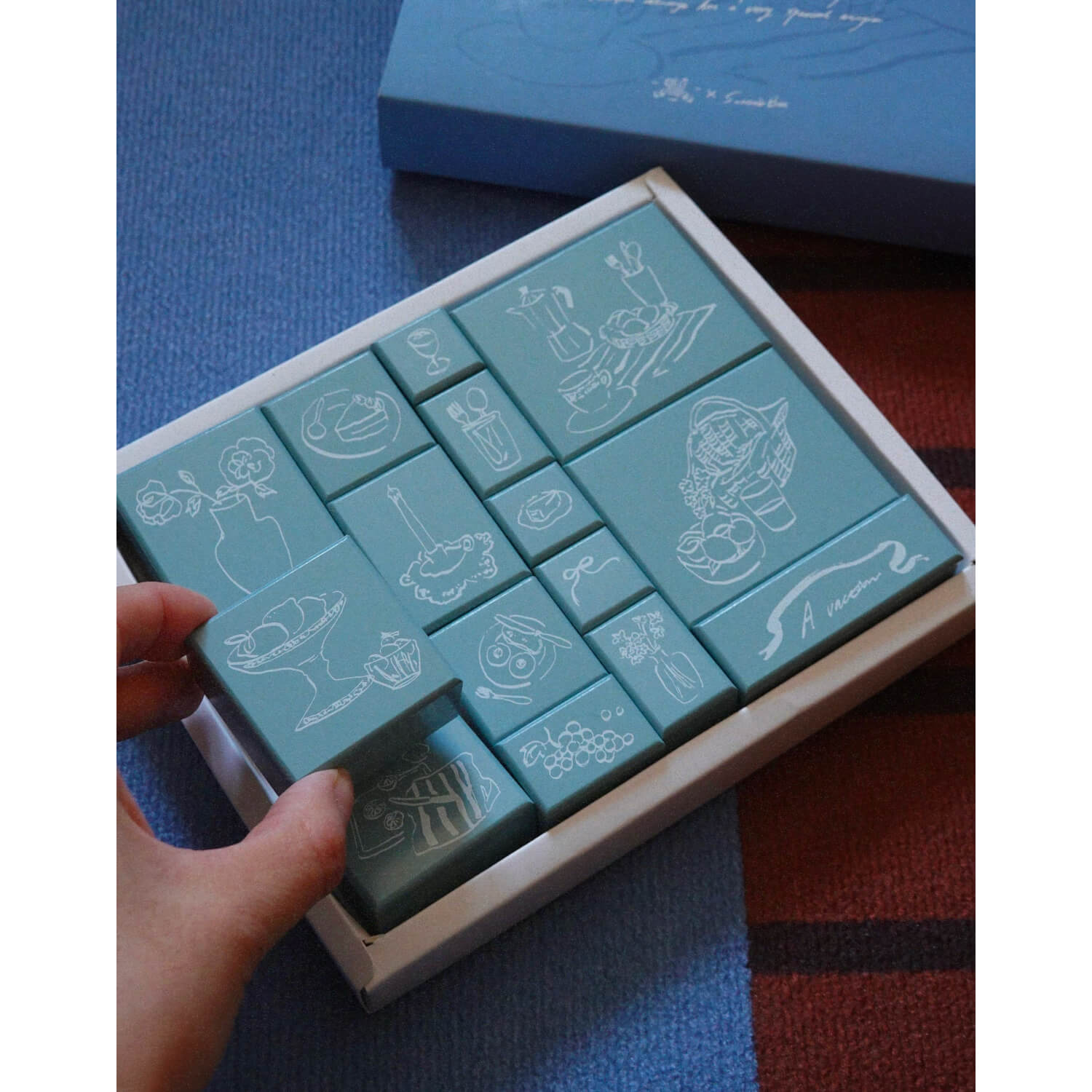 Square Studio Leisure Days Wood Stamp Set (15 Pieces)