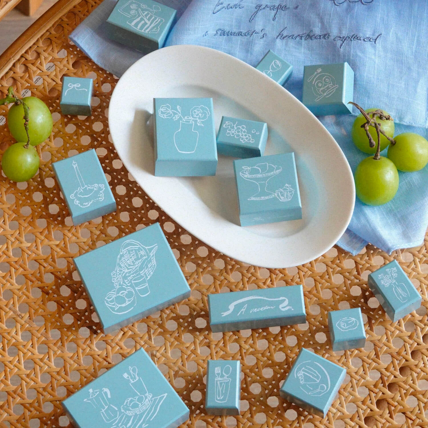 Square Studio Leisure Days Wood Stamp Set (15 Pieces)