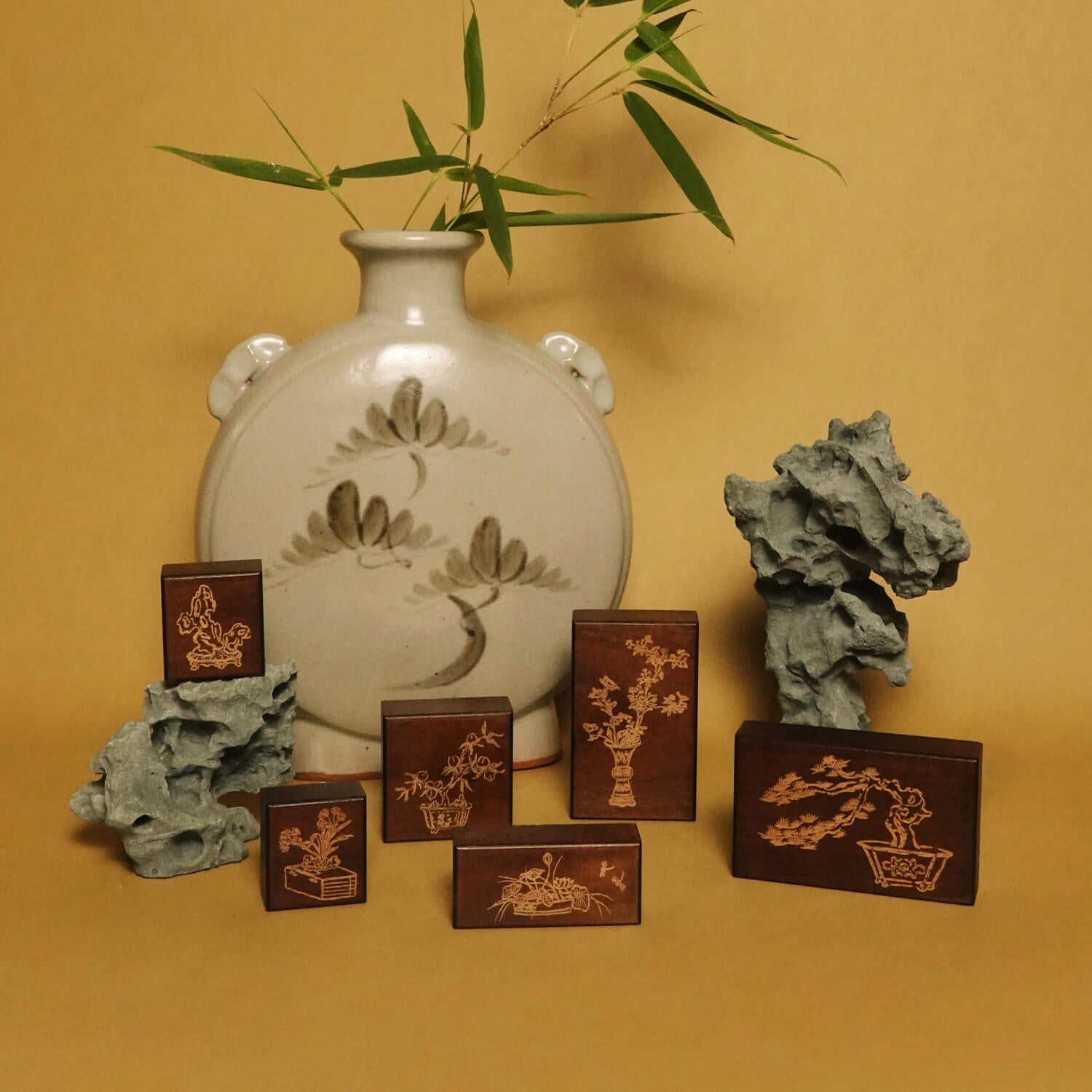 Square Studio Oriental Stamp Set (16 Pieces)