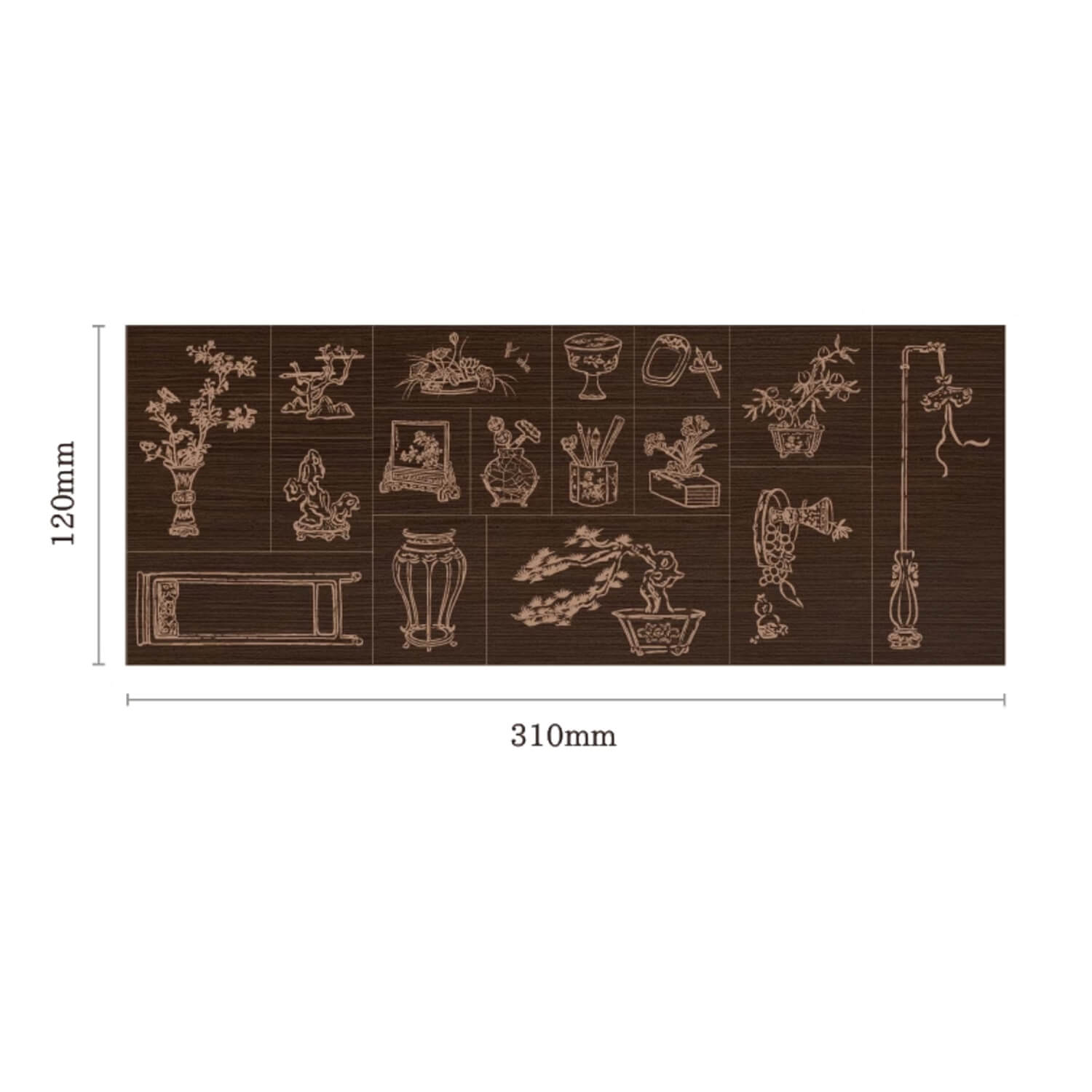 Square Studio Oriental Stamp Set (16 Pieces)