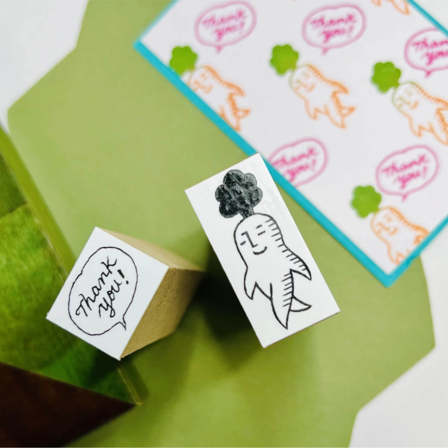 Stamp House Moritainbou Stamp Set - Trotting Carrot & Thank You