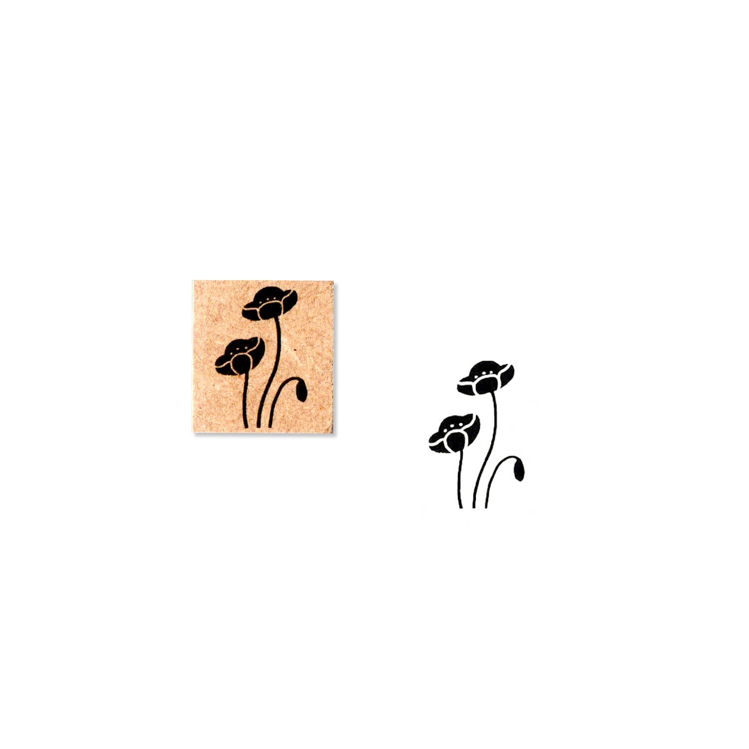 Stamp Marche Illustrated Stamp – Poppy