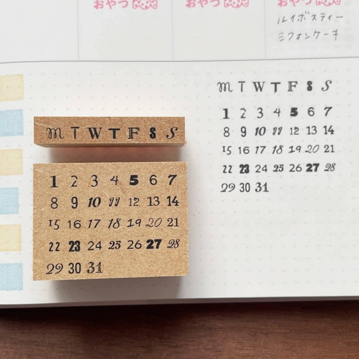 Stamp Marche Rubber Stamp Set – Days & Calendar