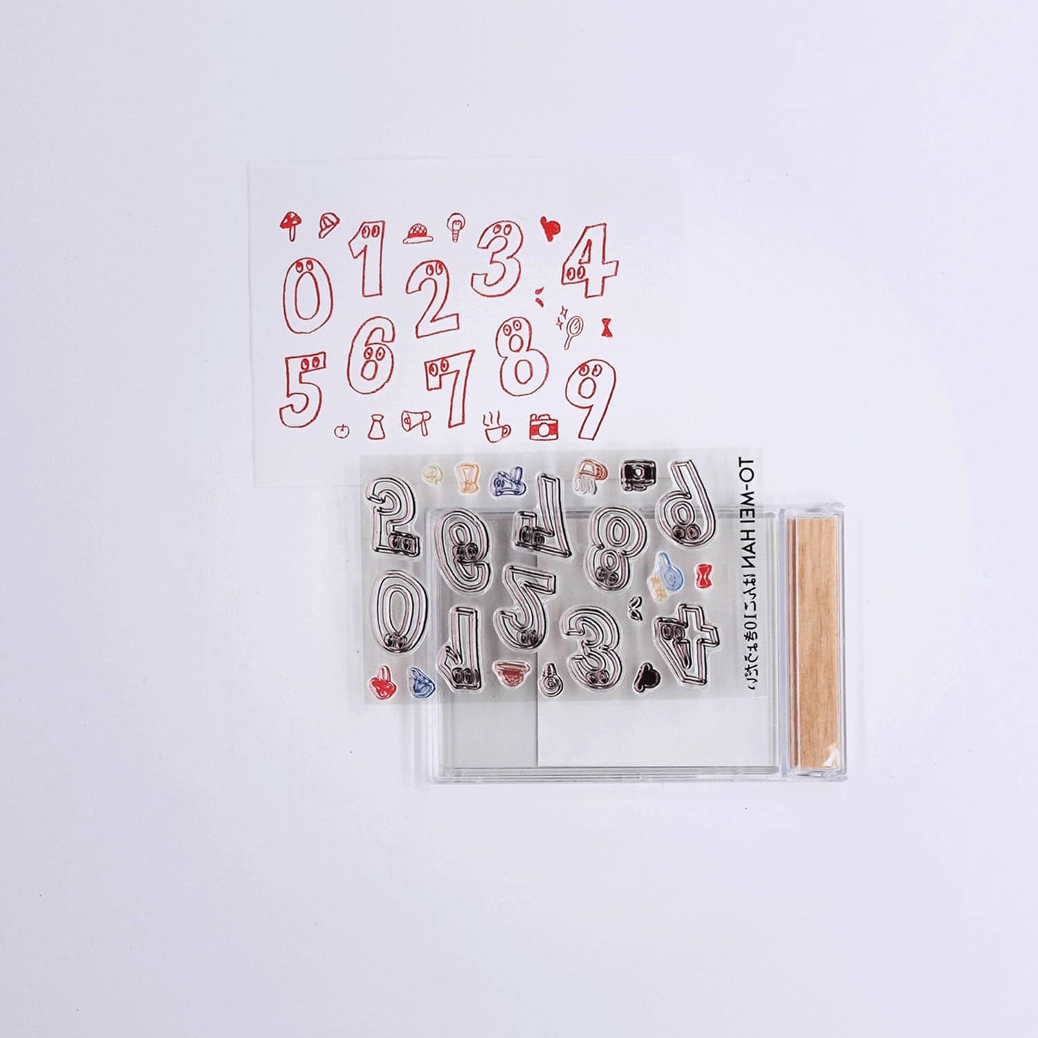 Tri-gram TO-MEI HAN Clear Stamp – Number Set with Accessories