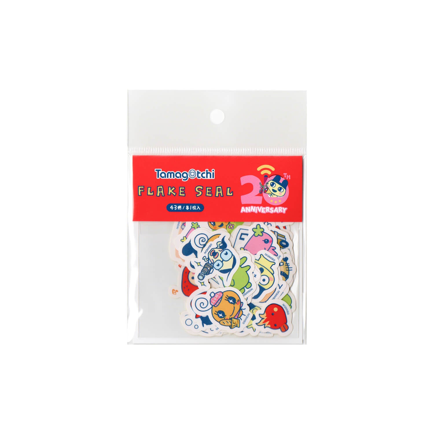 Tamagotchi Flake Stickers – Red