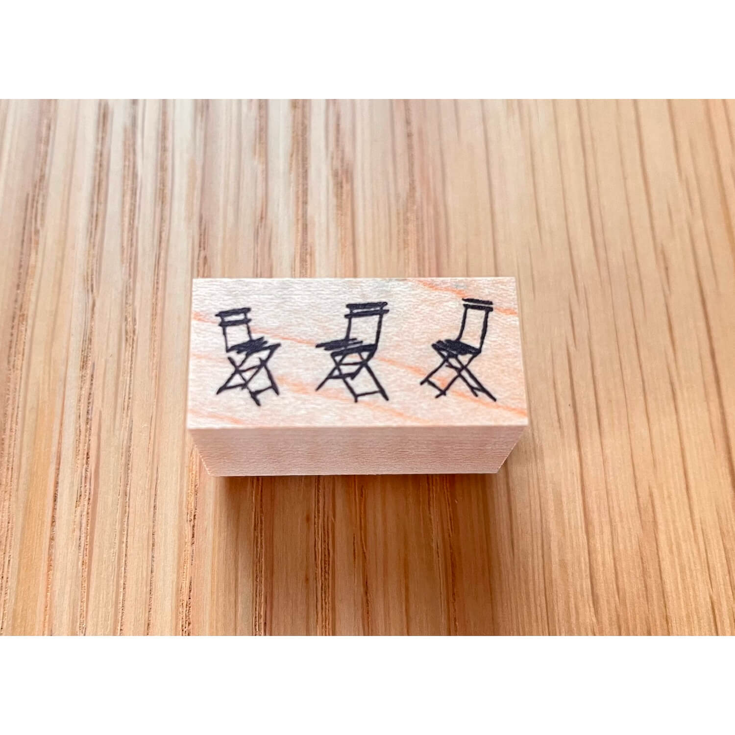 Terrace Chairs Rubber Stamp