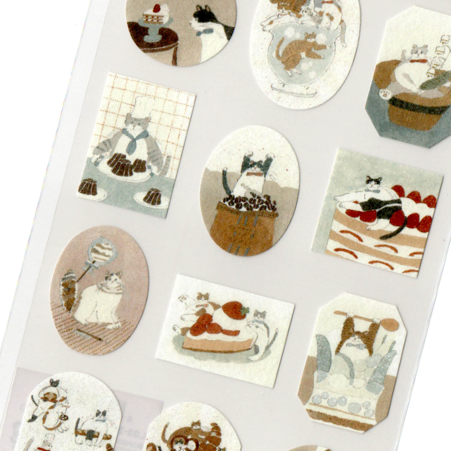 Tobimatsu Shoichiro Cotton Paper Sticker – Cats and Food