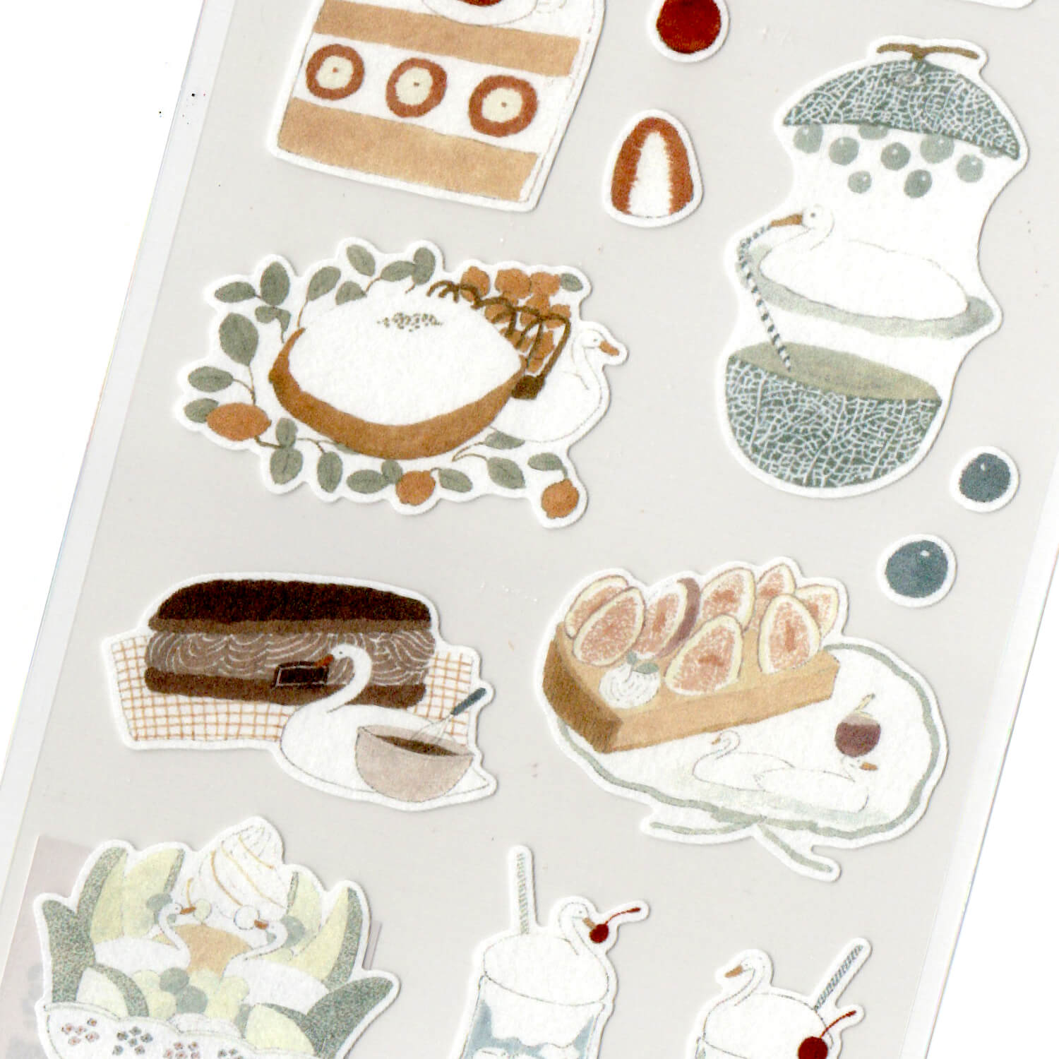 Tobimatsu Shoichiro Cotton Paper Sticker – Swan and Seasonal Desserts