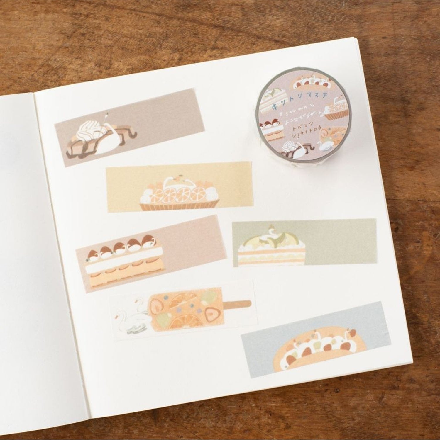 Tobimatsu Shoichiro Masking Tape - Swan and Desserts
