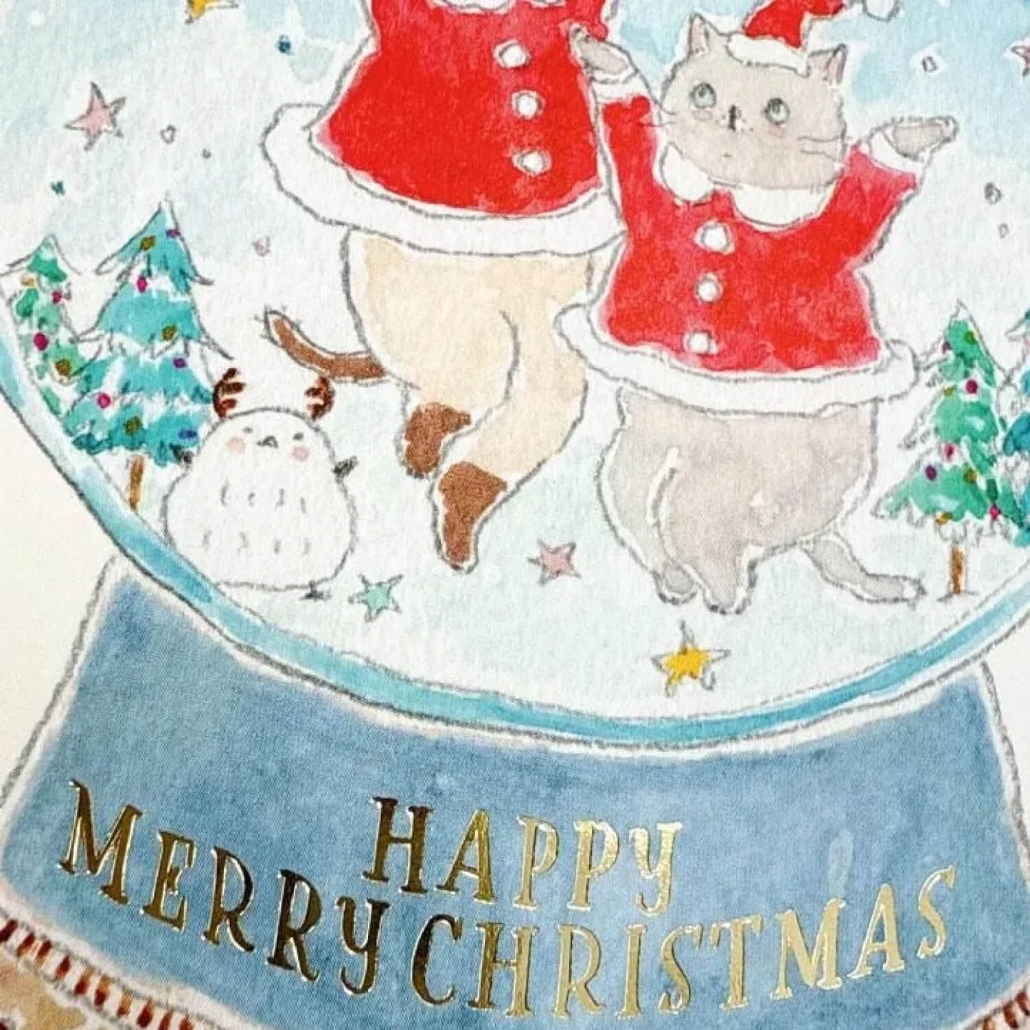 Tocoro Comugi Christmas Postcard – Snow Globe Cat