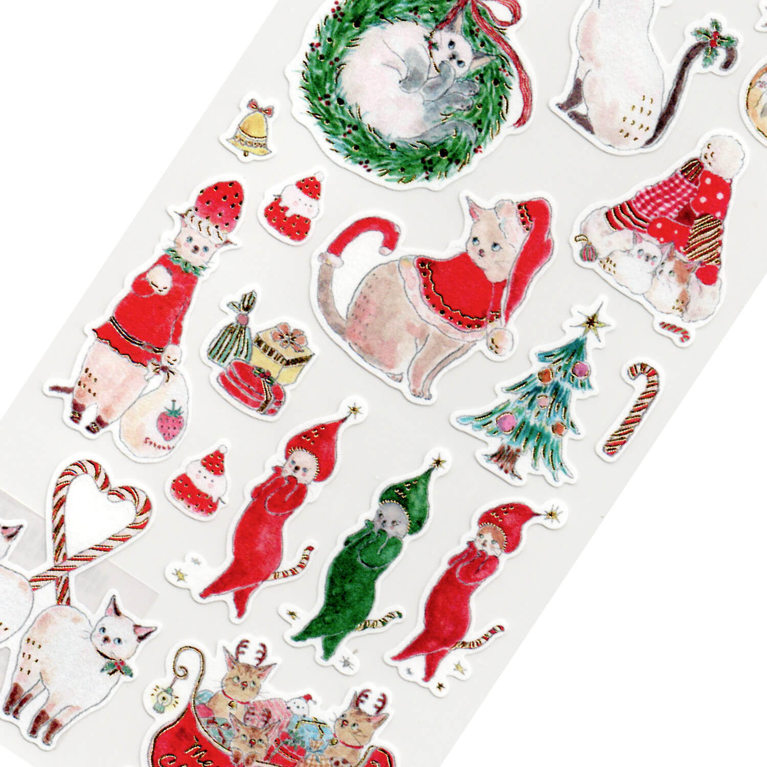 Tocoro Comugi Christmas Stickers – Red