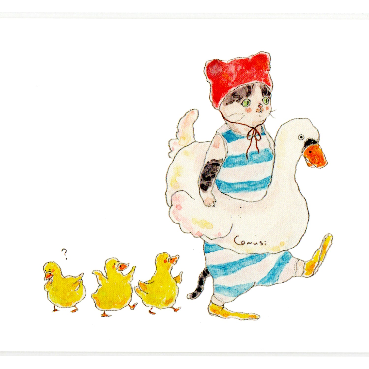 Tocoro Comugi Postcard – Pool Cat