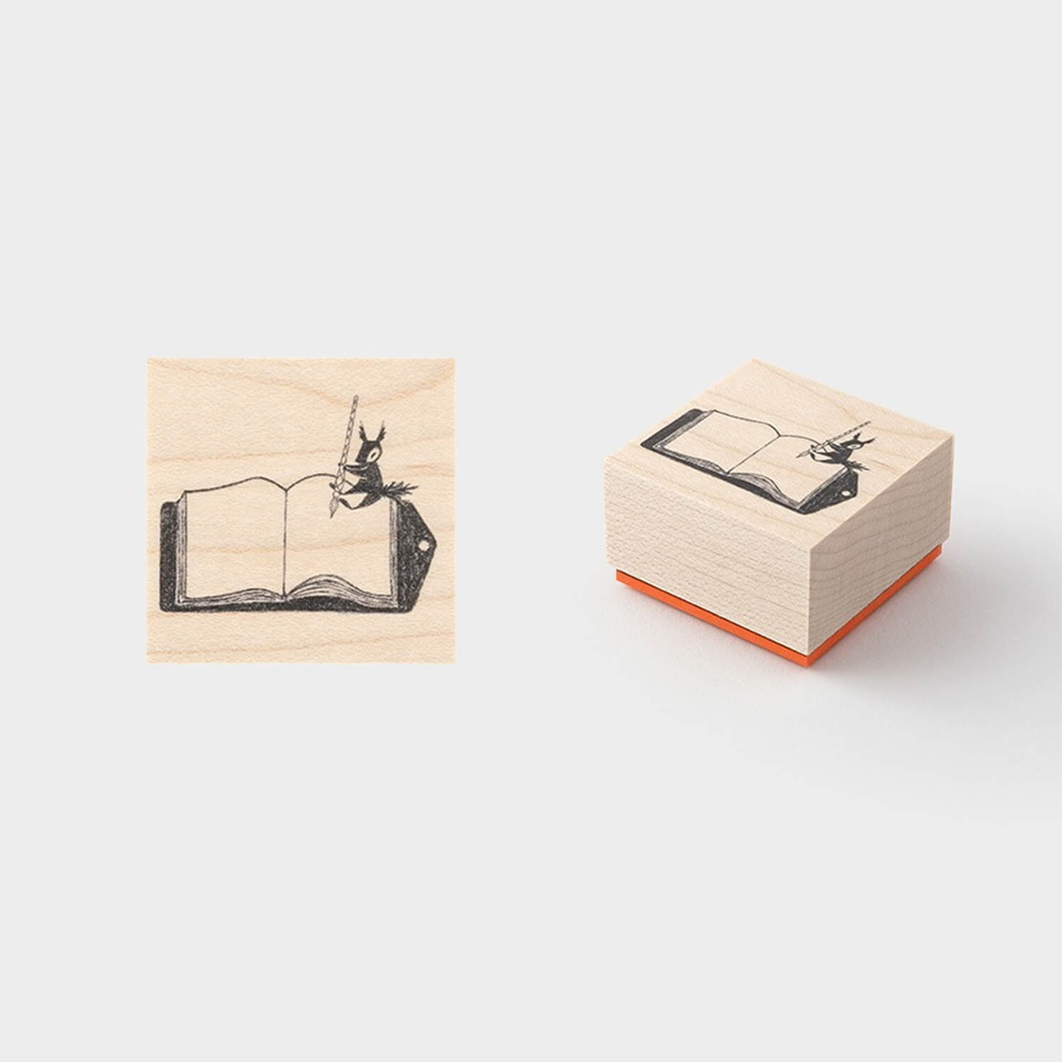 Touch and Flow × Mori Ringo – Notebook Time Squirrel Stamp