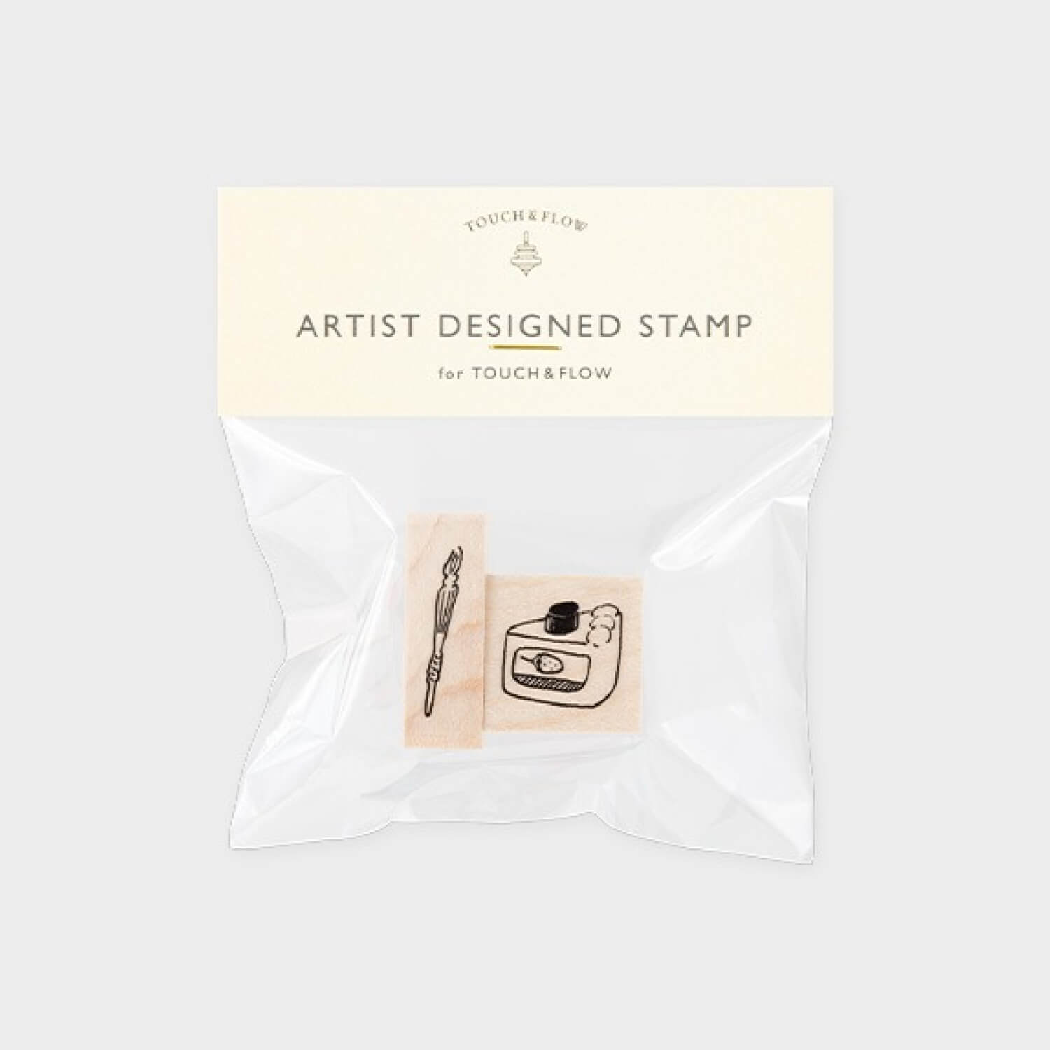Touch and Flow × Tobimatsu Shoichiro – Cake & Glass Pen Fork Stamp Set