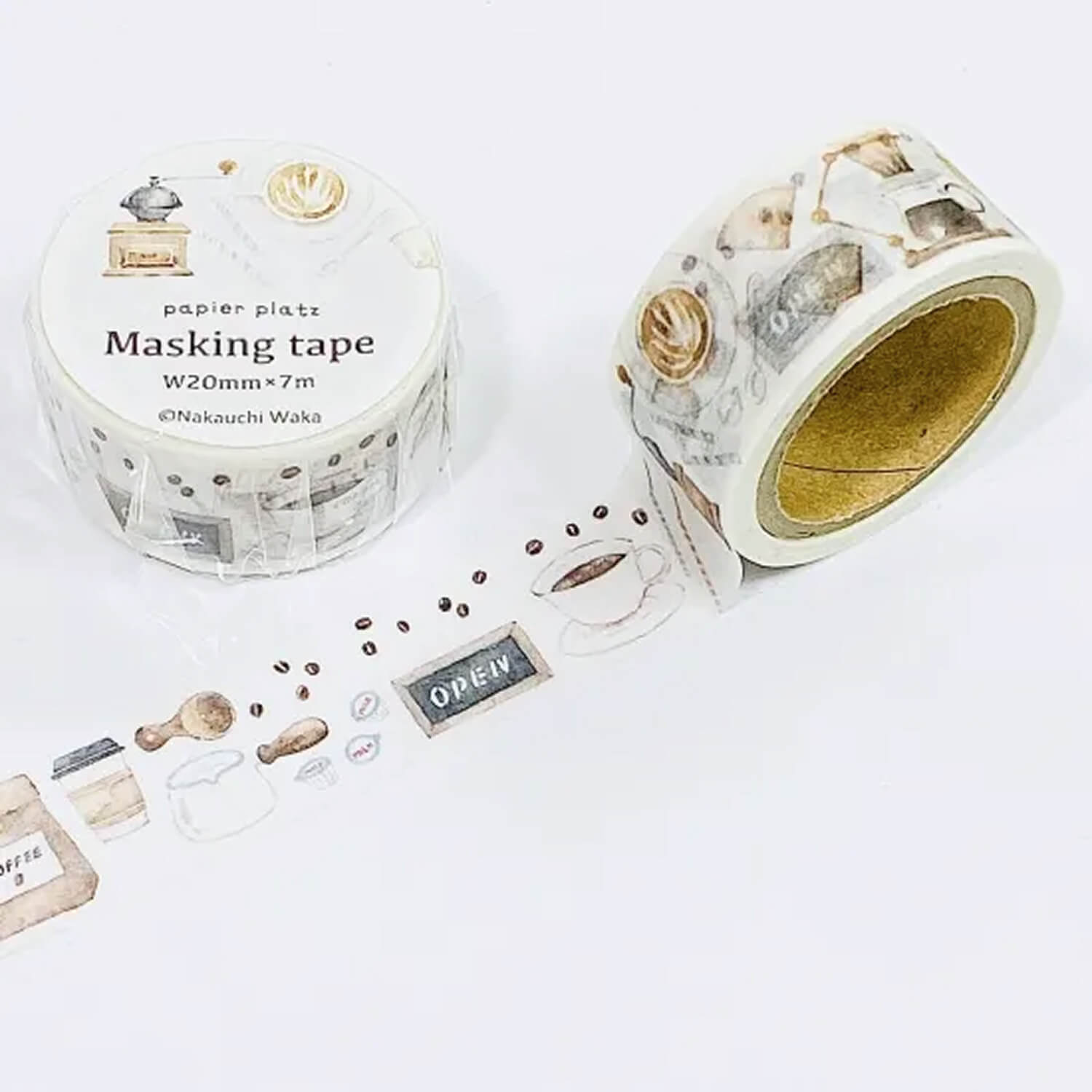 Waka Nakauchi Masking Tape – Coffee