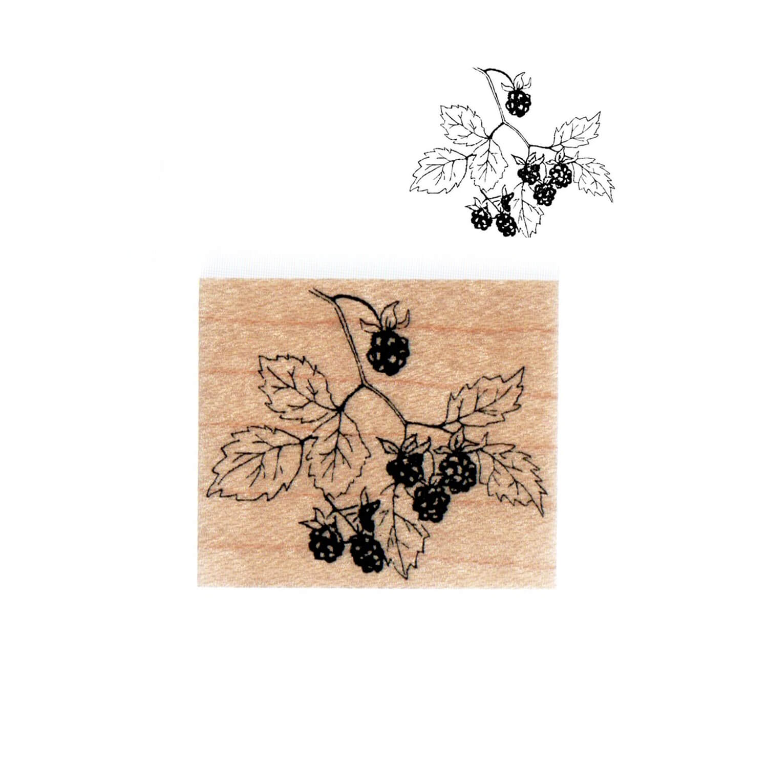 Wild Raspberry Rubber Stamp