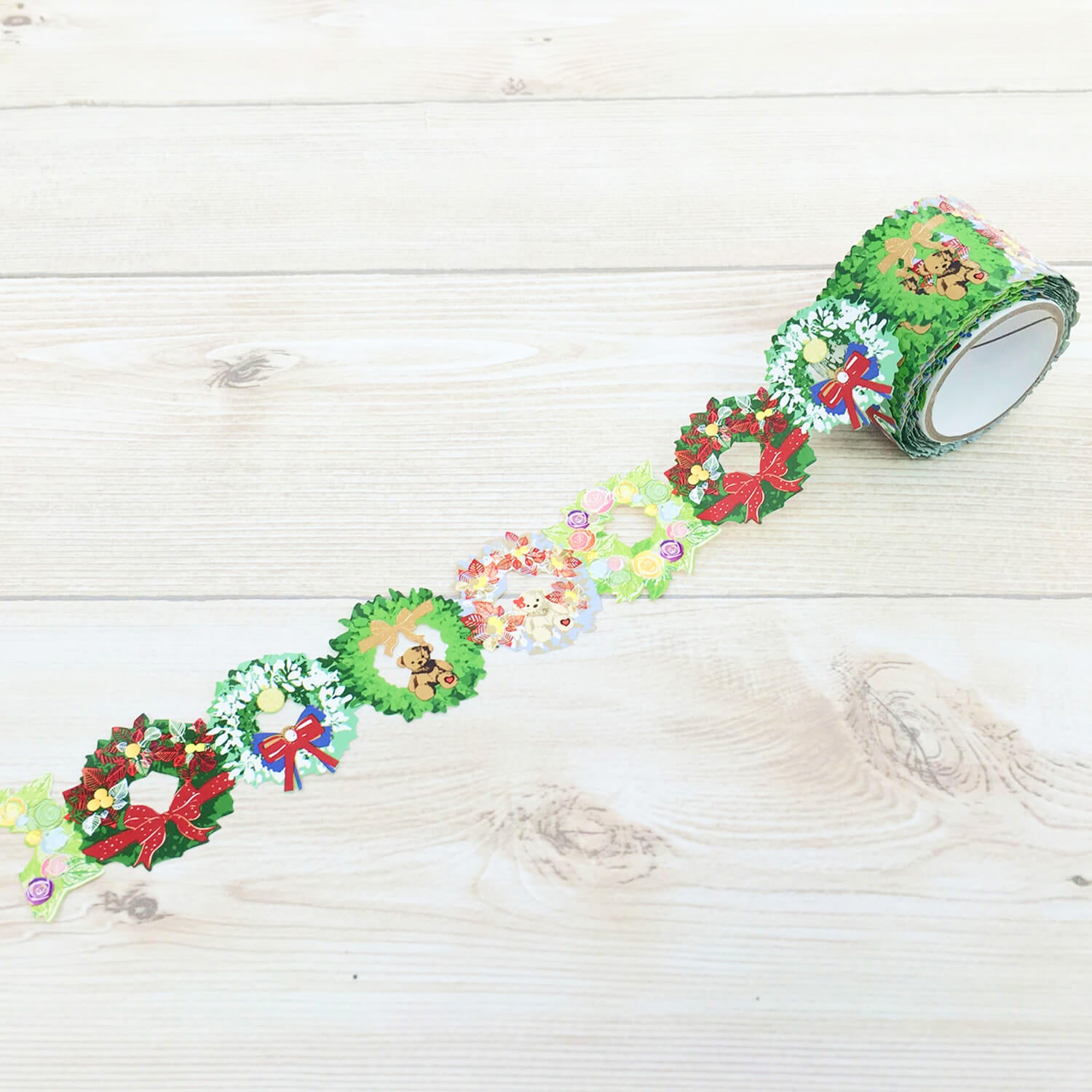 World Craft Katakata Die-Cut Tape – Christmas Wreath