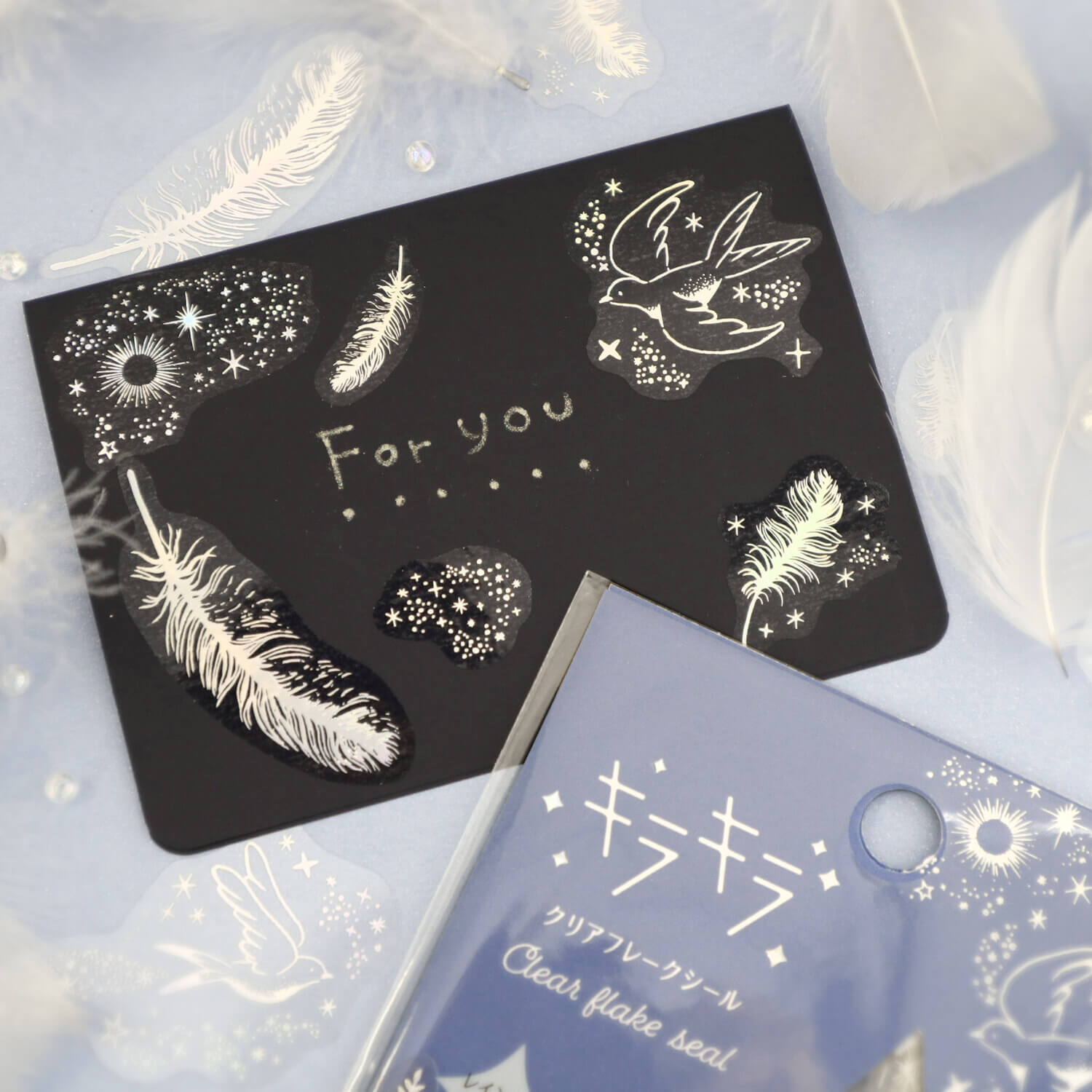 World Craft Kirakira Clear Flake Stickers – Birds